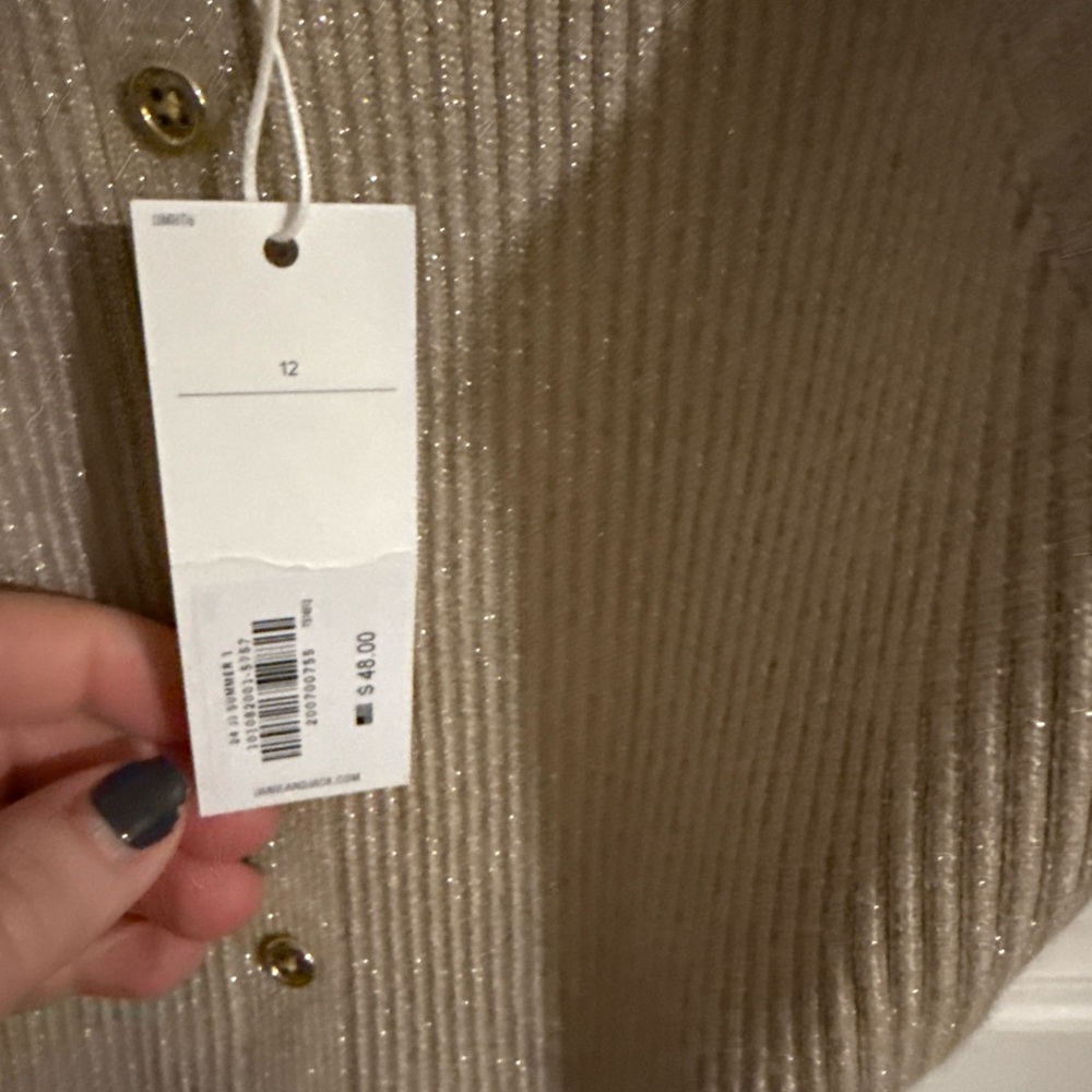 Janie and Jack Sparkling Beige Knit Top - Picture 4 of 9